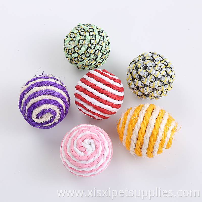 Cat Interactive Balls Toys Cat Toys Play Chewing Rattle Scratch Catch Pet Kitten Cat Exrecise Toy Balls pack
